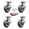 Service Caster 8 Inch Thermoplastic Caster Set with Roller Bearing 4 Brake and 2 Swivel Lock SCC-35S820-TPRRD-SLB-BSL-2-SLB-2 - alternate 2